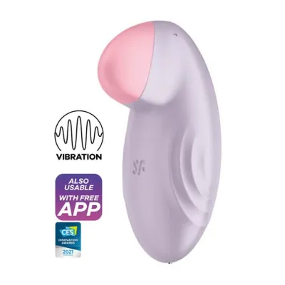 Satisfyer Tropical Tip With Connect App Compatibility Light Lilac