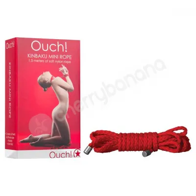 Ouch Red Kinbaku Mini Rope 1 5m