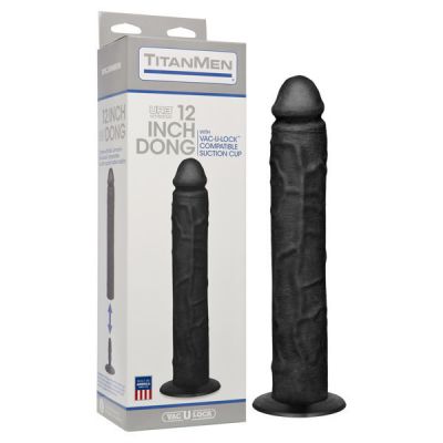 TitanMen 12 Dong With Suction Cup Black