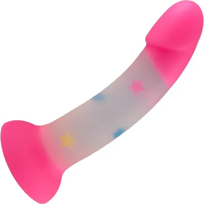 Stardust Star Fuck 7 Silicone Suction Cup Dildo Pink White