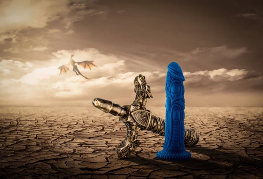 The Realm - Draken - Lock On Dildo - Blue