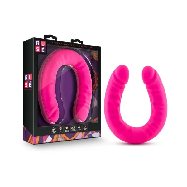 Ruse - 18 Inch Silicone Slim Double Dong