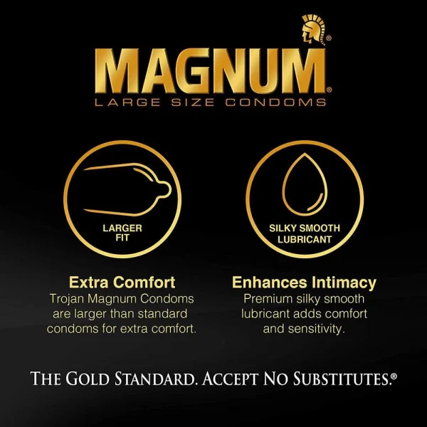 Trojan Magnum Ecstasy Large Size Condoms (10-Pack)