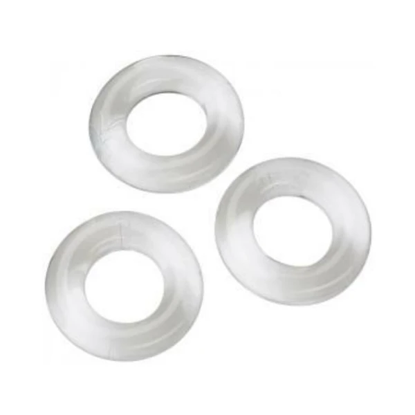 Cock Rings: Cloud 9 Cock Ring Combo 3 Clear Smooth