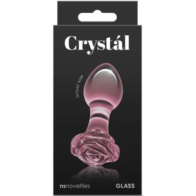 Rose Glass Butt Plug