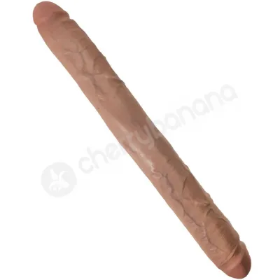 King Cock 16 Tan Thick Double Dildo