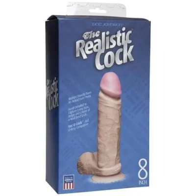 The Realistic Cocks 8 Inch White