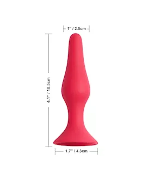 Share Satisfaction Small Silicone Butt Plug - Pink - Small — image 5 of 5