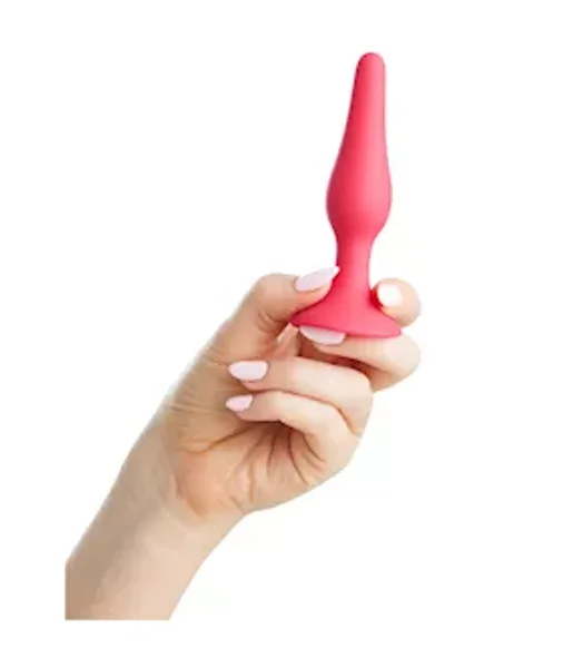 Share Satisfaction Small Silicone Butt Plug - Pink - Small — image 4 of 5