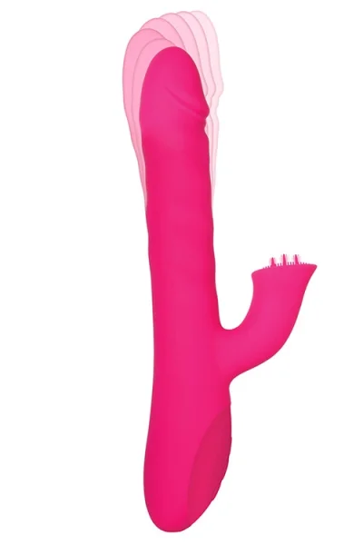 Adam and Eve 9.7" Rotating & Thrusting Rabbit Vibrator with Clitoral Ticklers