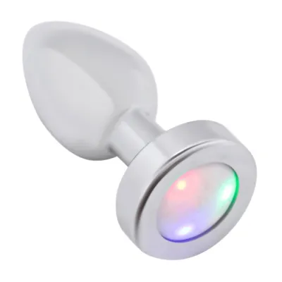 Metal Butt Plug with Light Up Base