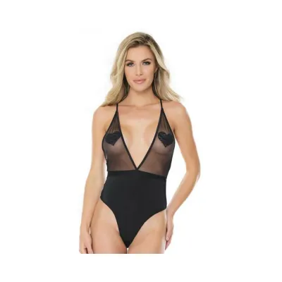 Crotchless Teddy Black Os Hanging