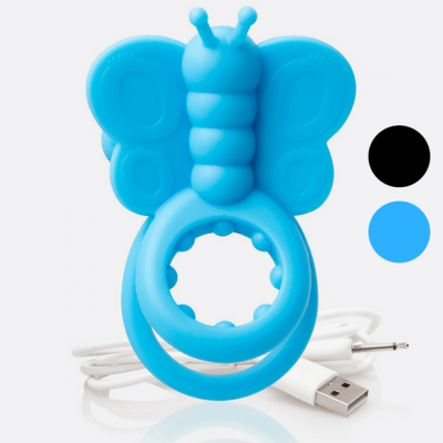 Charged Monarch Silicone Wearable Vibrating Cock Ring by Screaming O
