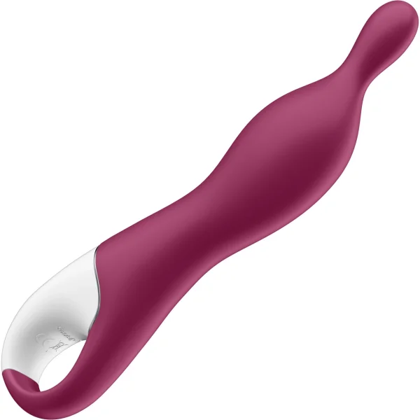 Satisfyer A-Mazing 1 Rechargeable Waterproof 12-Function A-Spot Vibrator - Berry