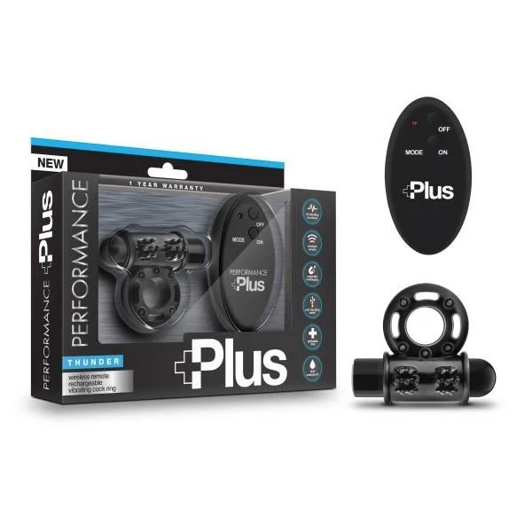 Performance Plus Thunder Vibrating Cock Ring Black — image 7 of 8