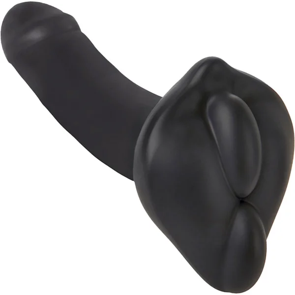 Bumpher Soft Silicone Dildo Base for Harness Play - Black