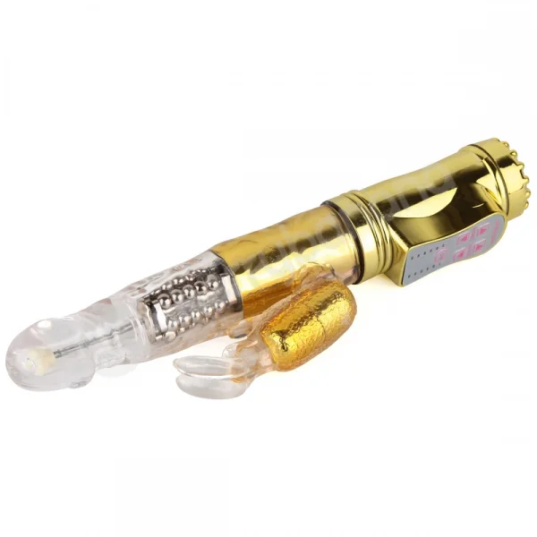 Cherry Banana Love Bunny 15 Function Gold Rabbit Vibrator
