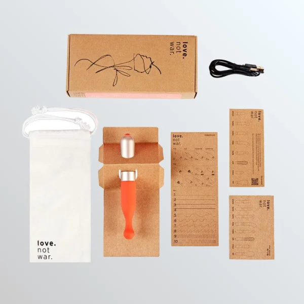 Love Not War Meile Sustainle Made Bullet Vibrator - Orange