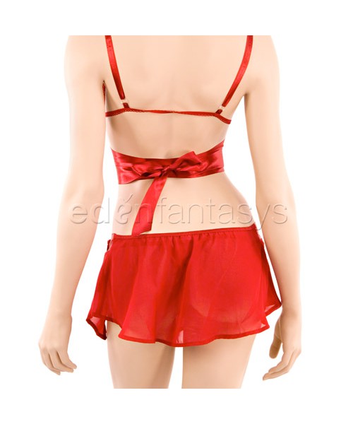 Satin wrap bra set