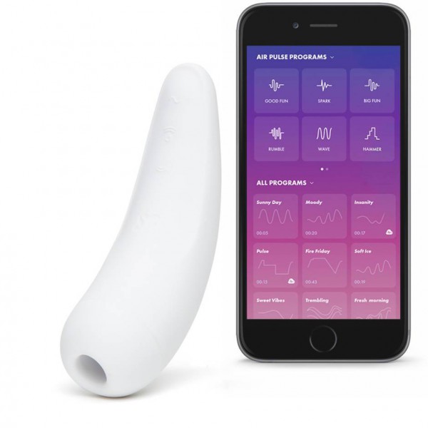 Satisfyer Curvy 2 Plus Air Pulse Silicone Clitoral Stimulator With Vibration & App