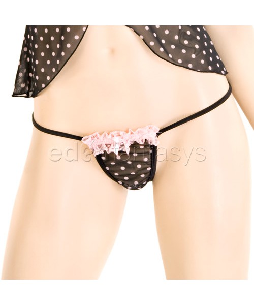 Polka-dot babydoll with g-string