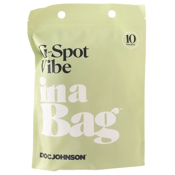 In A Bag Silicone Rechargeable G-Spot Vibrator By Doc Johnson - Black