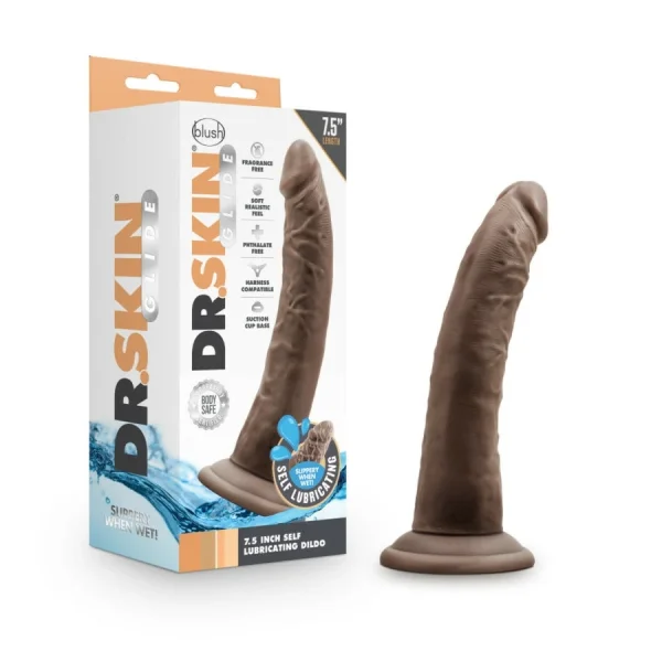 The Blush Dr. Skin Glide 7.5 Inch Self Lubricating Dildo