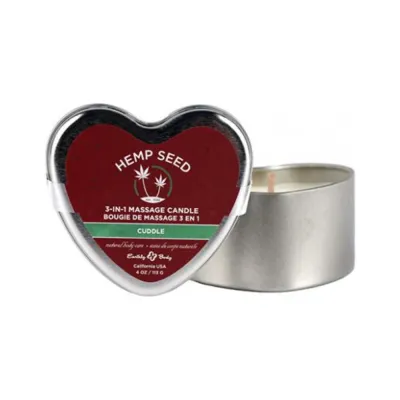 Sensual Massage Earthly Body Hemp Seed Valentine 3 in 1 Massage Heart Candle Cuddle 4 7 Oz 133 G