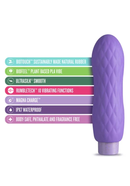 Gaia Eco Bliss Rechargeable Waterproof Plant Based Clitoral Vibrator By Blush - Lilac