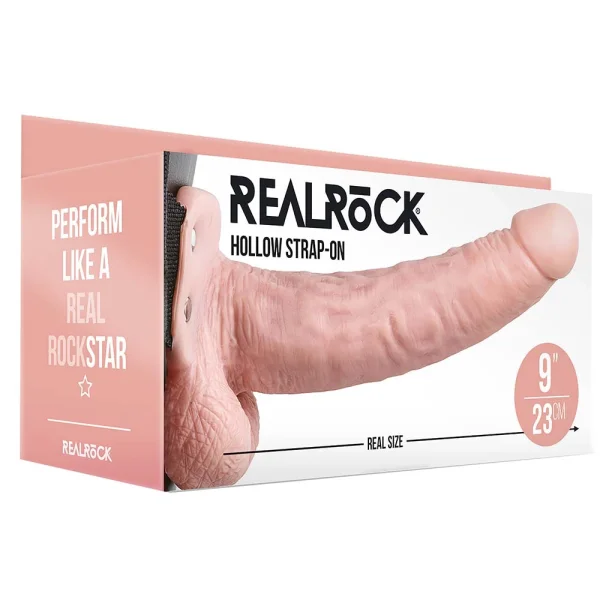 Real Rock Hollow 9 Inch Ballsy Strap-On