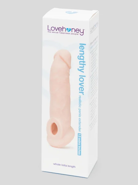 Lovehoney Real-Feel Penis Extender 1.5 Inch with Ball Loop - Flesh Pink