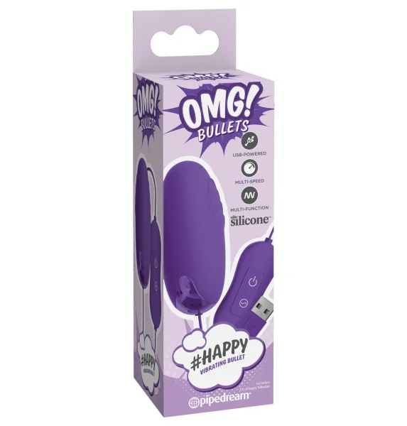 Omg! Bullets Happy Vibrating Bullet, Purple