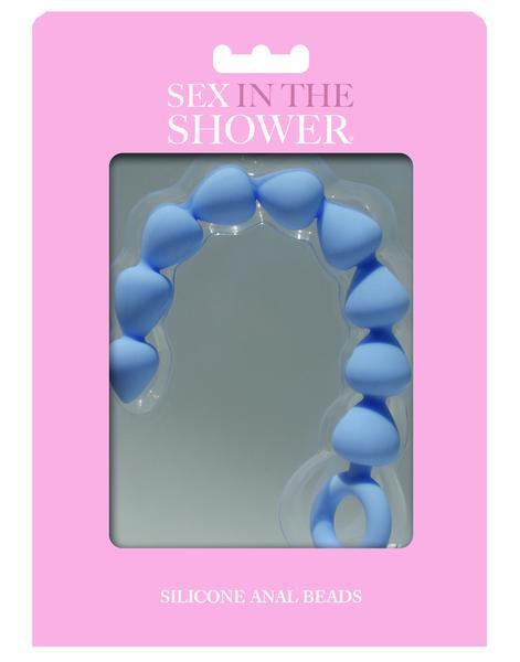 Sex In The Shower Blue Silicone Anal Beads