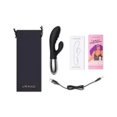 Le Wand Blend Double motor Rabbit Rechargeable Vibrator Black