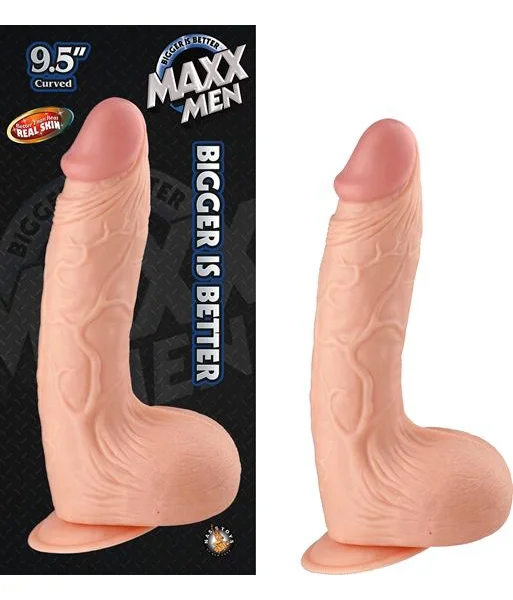 Maxx Men Curved Dong 9.5 inches Flesh