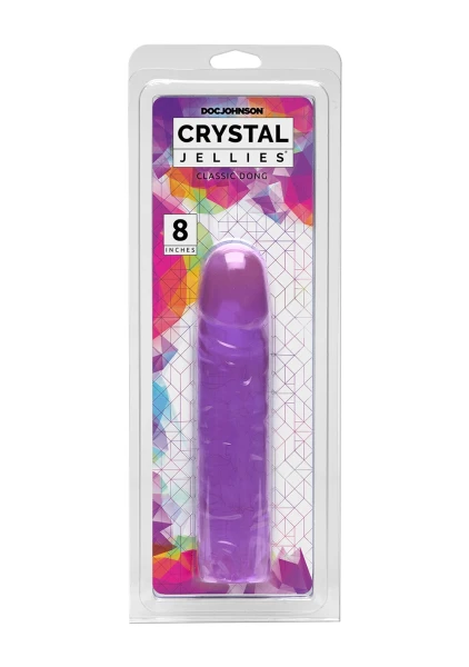Crystal Jellies 8 inch Classic Dildo - Purple