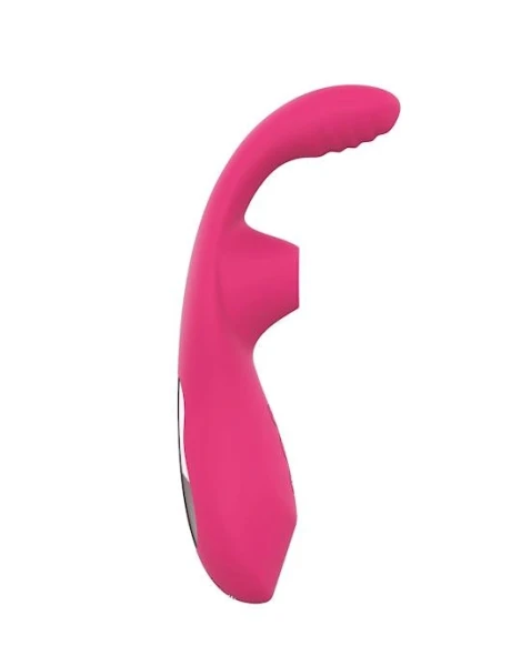 Azalea G-spot And Suction Vibrator - Pink - 7.1 Inch