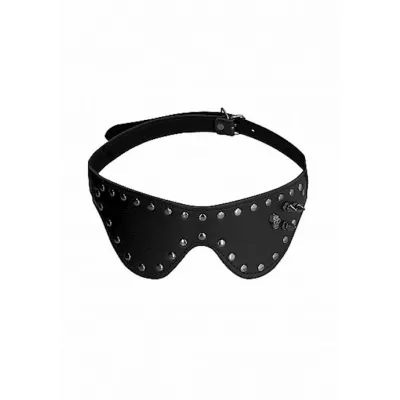 Ouch Skulls And Bones Eye Mask With Skulls Spikes Black One Size