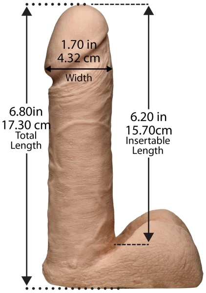 Ultra Harness 2 w/7 inch Ultraskyn UR3 Cock - White