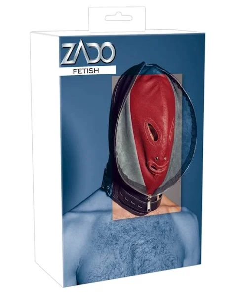 Leather Double Mask - Black / Red