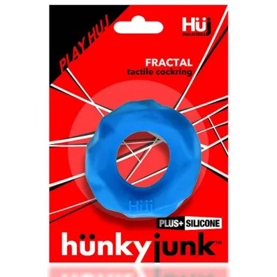 Hunkyjunk Fractal Tactile Cockring Teal Ice