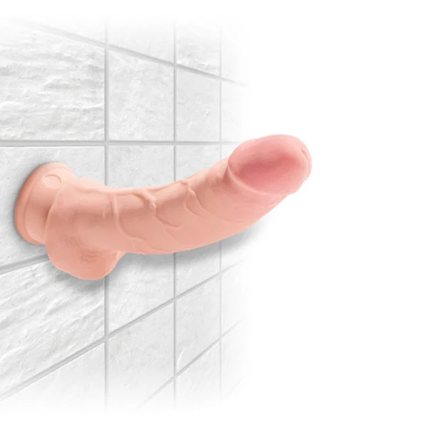 King Cock Plus 8" Triple Density Cock With Balls & Suction Cup Base - Vanilla