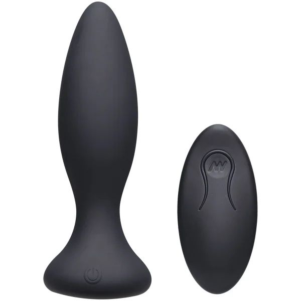 A-Play Beginner Vibrating Rechargeable Silicone Anal Plug With Remote By Doc Johnson - Teal