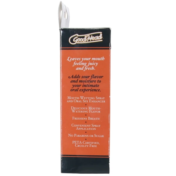 GoodHead Juicy Head Sours Dry Mouth Spray 2 oz By Doc Johnson - Sour Peach