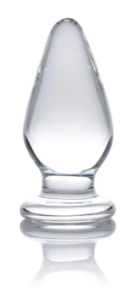 Ember Weighted Tapered Anal Plug Glass Clear