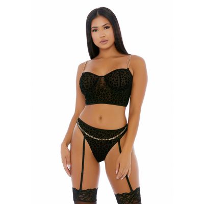 Chain Me Up Bustier Set Black Sensual Underwear