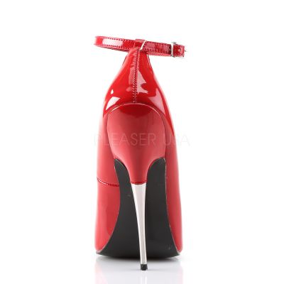 6 inches Spike Stell Heel Red Pump