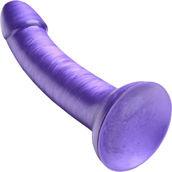Strap U G-Tastic Silicone 7" G-Spot Dildo With Suction Cup Base - Metallic Purple