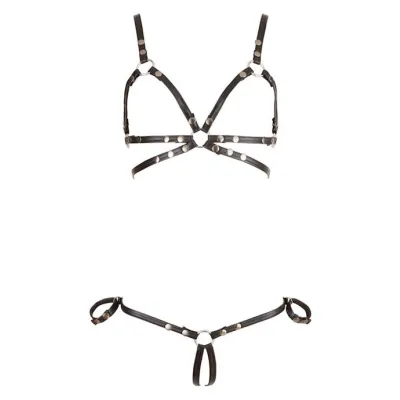Heroine Strap Bikini Black Medium