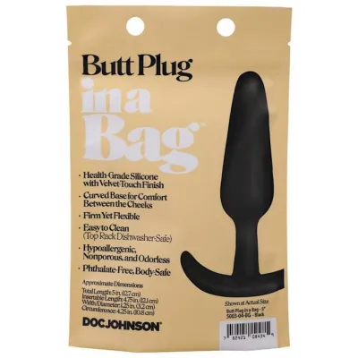 Butt Plug In A Bag 5 Inch Black